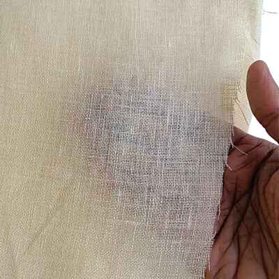 Pure Linen Fabric Yellow