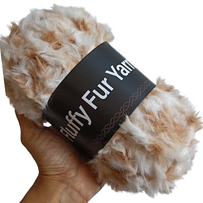 Fluffy Fur Yarn 74 Multi Mocha Swirl