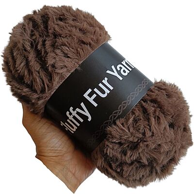 Fluffy Fur Yarn 70 Brown
