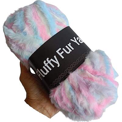 Fluffy Fur Yarn 73 Multi Unicorn