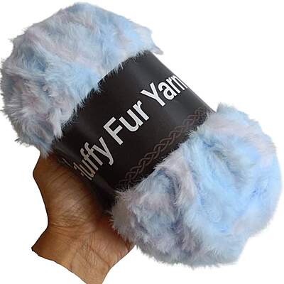 Fluffy Fur Yarn 78 Multi Periwinkle