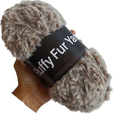 Fluffy Fur Yarn 76 Multi Two Tone
