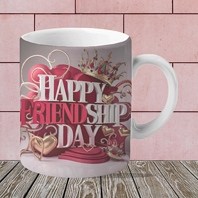 Friendship Day Coffee Mug with Happy Friendship Day Printed 11oz Ceramic White Friendship Day Coffee Mug with Happy Friendship Day Printed 11oz Ceramic White