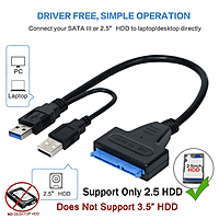USB 3.0 to SATA III Adapter Cable