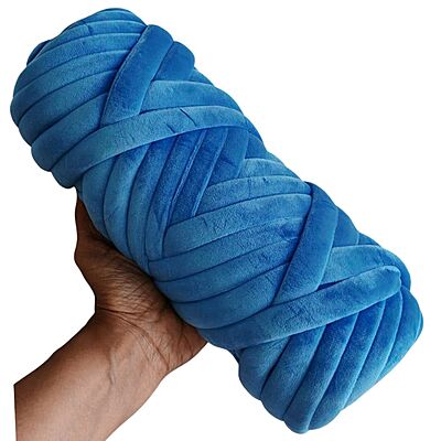 Jumbo Finger Knitting Yarn 15mm-42 Denim Blue