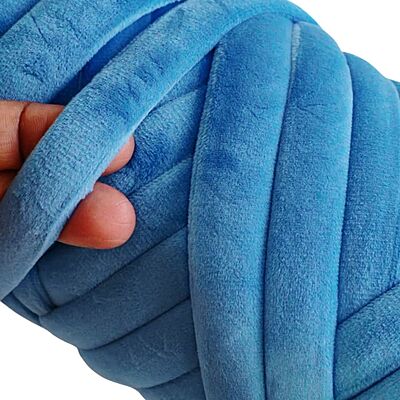 Jumbo Finger Knitting Yarn 15mm-42 Denim Blue