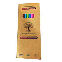 Colour Paper Black Lead Seed Pencil – Eco-Friendly Plantable Pencil Made from Recycled Paper