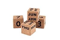 Cork Calendar 4 Cubes Cork Calendar 4 Cubes