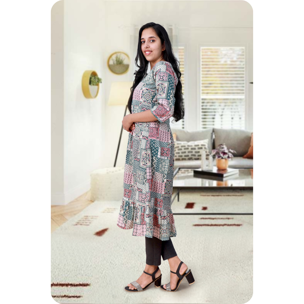 Isha Pink & Green Mix