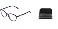 Soigné Unisex Round Medium Spectacle Frame. Matte Brown with Leather Pouch