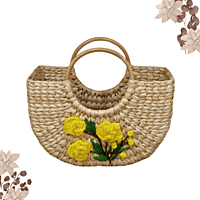 9-Inch Kauna Basket with Handle & Embroidery | Handwoven Natural Gift Basket | Eco-Friendly Decorative Hamper 9-Inch Kauna Basket with Handle & Embroidery | Handwoven Natural Gift Basket | Eco-Friendly Decorative Hamper