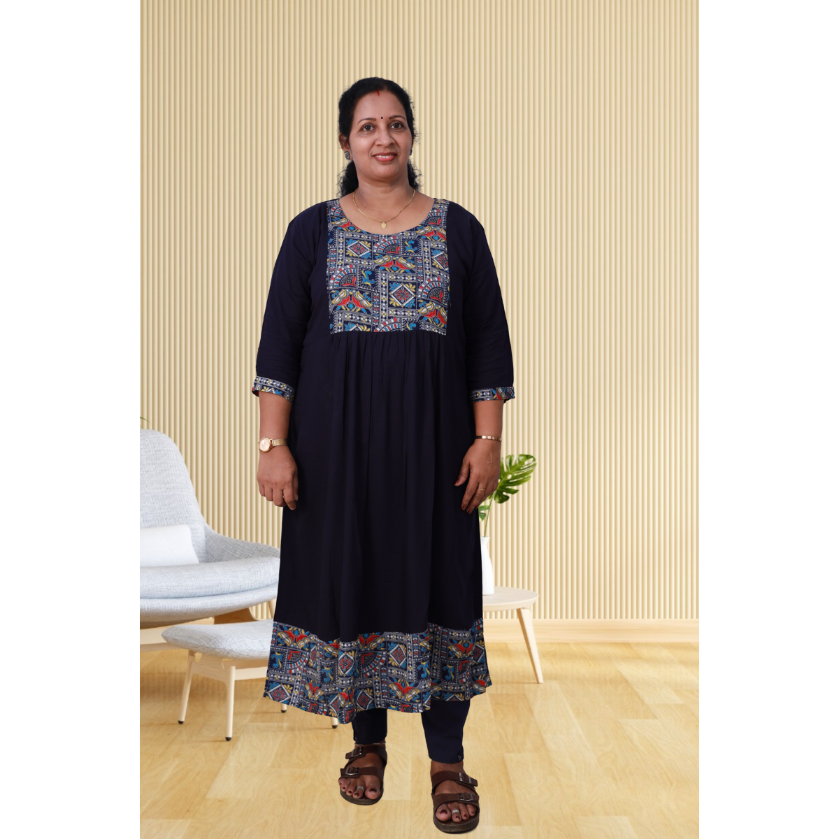 Della Wringle Rayon Blue