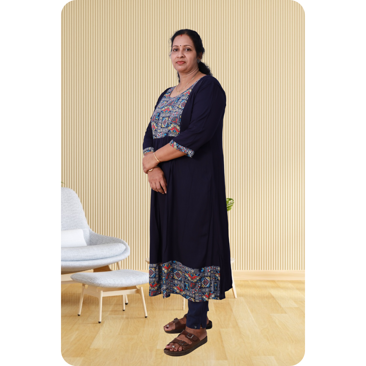 Della Wringle Rayon Blue