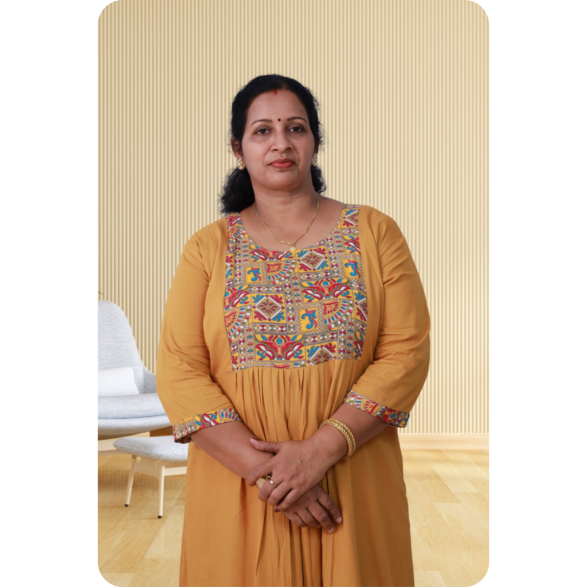 Della Wringle Rayon Mustard Yellow