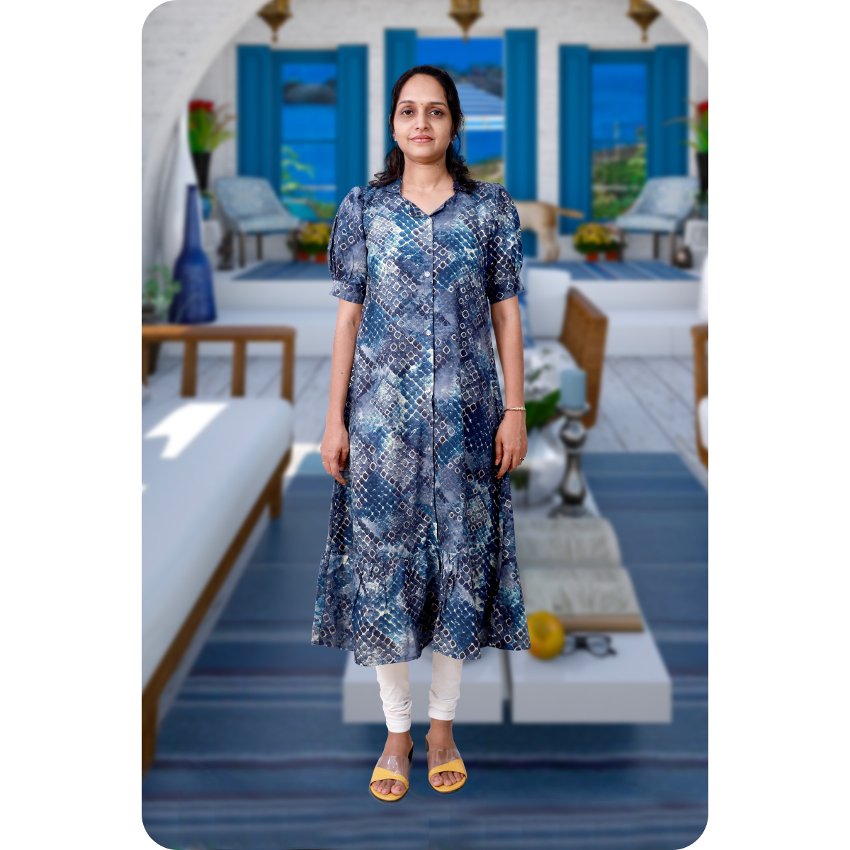 Miya navy blue texture