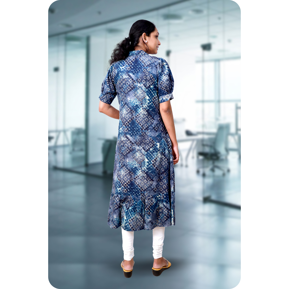 Miya navy blue texture