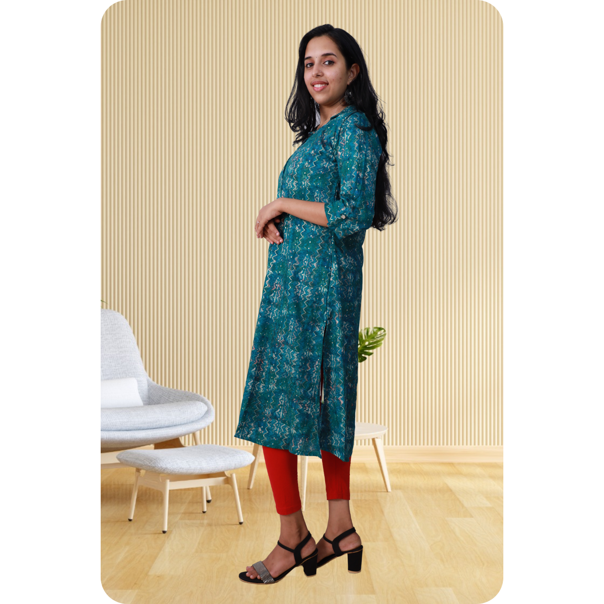 Zahari A Line top Blue