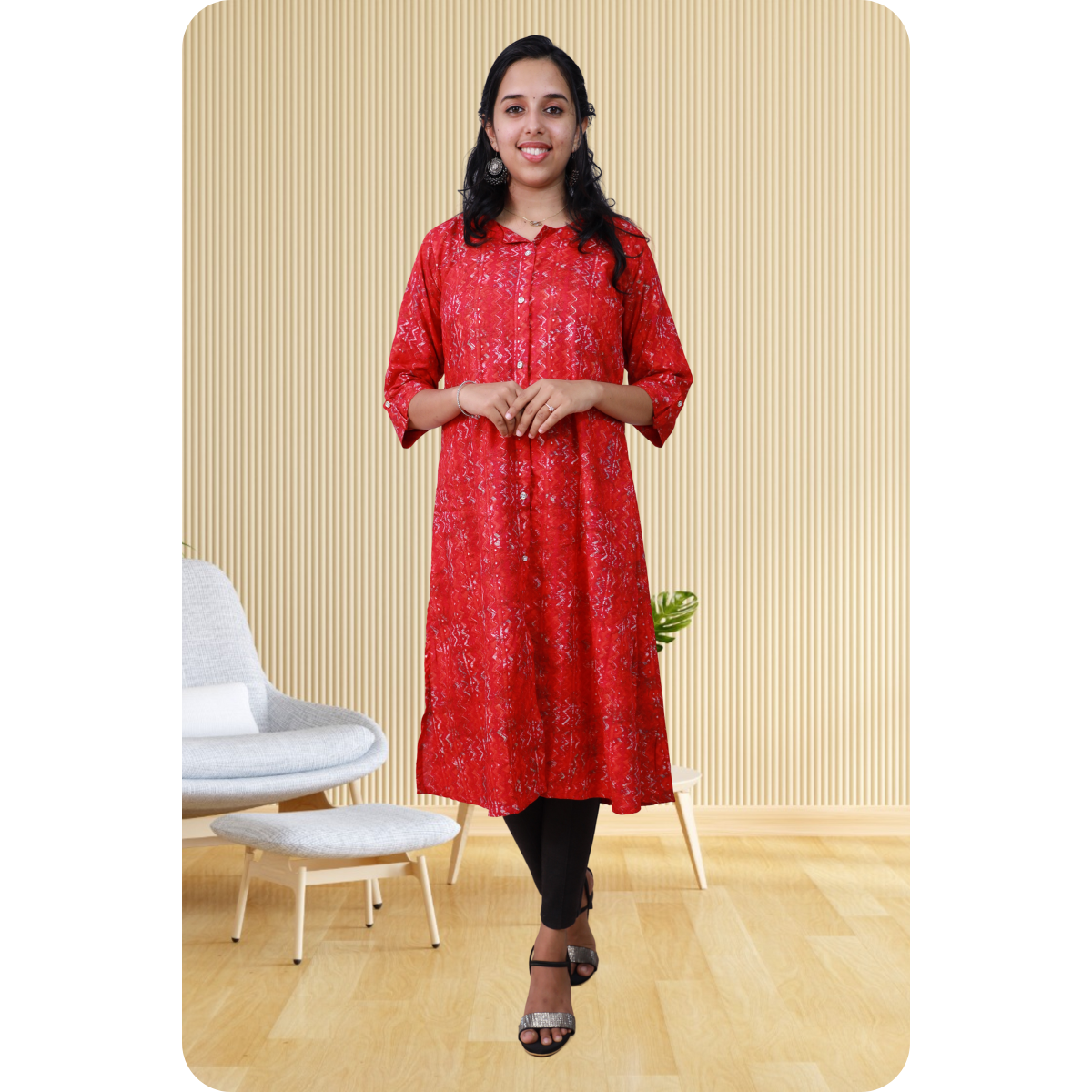 Zahari A Line top Red