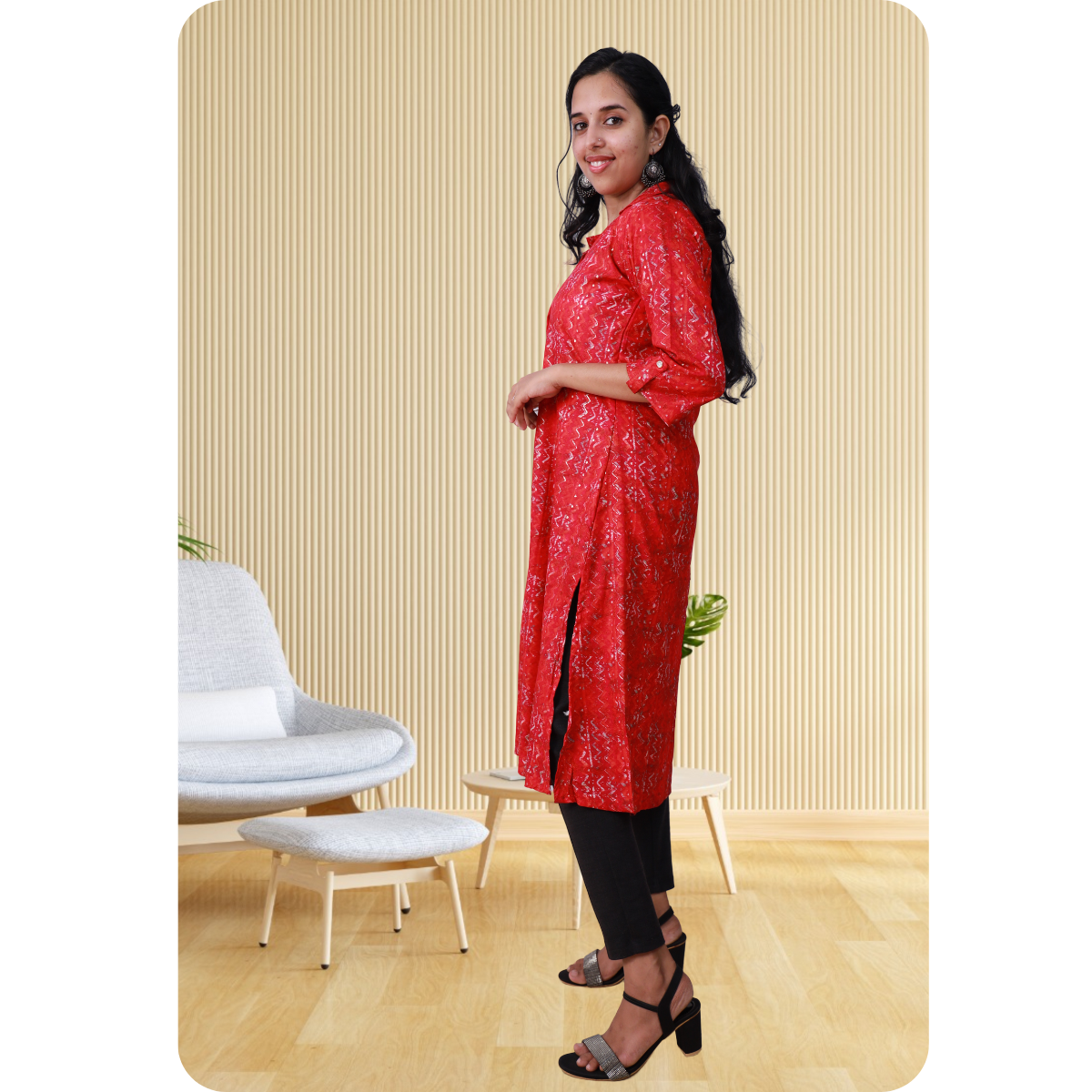 Zahari A Line top Red