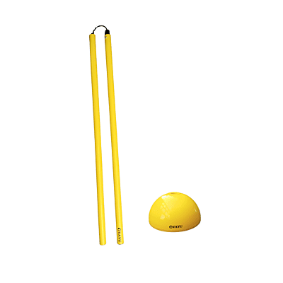 Foldable Slalom Agility Poles with Plastic Base (Set of 6) Foldable Slalom Agility Poles with Plastic Base (Set of 6)