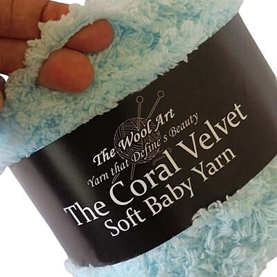 Coral Velvet Soft Baby Yarn 108 Lite Blue