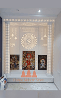 Eternal Om Full Corian Mandir with Backlight Eternal Om Full Corian Mandir with Backlight