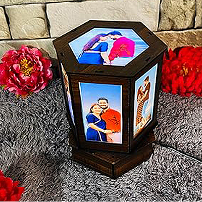 Sublimation Printed Led Rotating Lamp Photo Revolving Lamp with 10 Photo Printed | Gifting Item Sublimation Printed Led Rotating Lamp Photo Revolving Lamp with 10 Photo Printed | Gifting Item