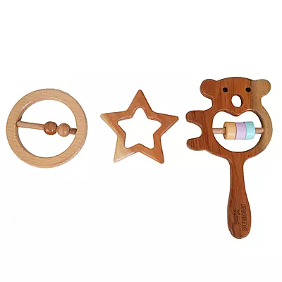 Neem Baby Teether and Rattle Set