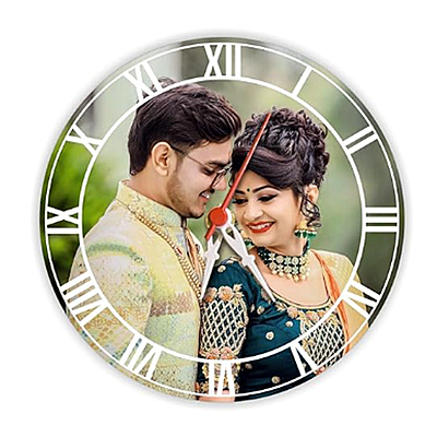 Sublimation Printed Wall Clock Customized Name Printed Acrylic Analog Wall Clock - (8 X 8) Inches Sublimation Printed Wall Clock Customized Name Printed Acrylic Analog Wall Clock - (8 X 8) Inches