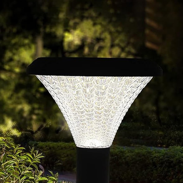 BOLLARD SQUARE SHED Solar Pillar Lights Outdoor Post Cap Light Waterproof LED Garden Lamp