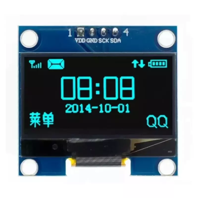 0.96 Inch I2C/IIC 4pin OLED Display Module BLUE with Green mark module