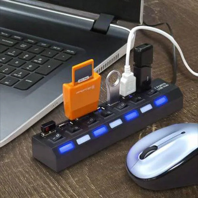 Usb Hub 7 Port with Individual Power Switches and Lights Usb Hub 7 Port with Individual Power Switches and Lights