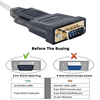 USB to Serial DB9 Adapter with Cable