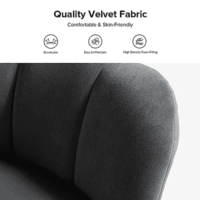 Vikinterio Upholstered Barrel Chair-Dark Gray Vikinterio Upholstered Barrel Chair-Dark Gray