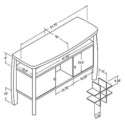 Vikinterio 51'' Sideboard Vikinterio 51'' Sideboard