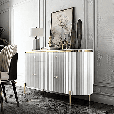 Vikinterio 55.1" Modern Marble Top Buffet & Sideboard Vikinterio 55.1" Modern Marble Top Buffet & Sideboard