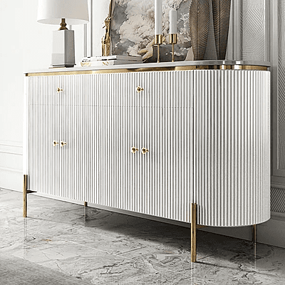 Vikinterio 55.1" Modern Marble Top Buffet & Sideboard Vikinterio 55.1" Modern Marble Top Buffet & Sideboard