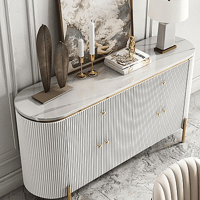 Vikinterio 55.1" Modern Marble Top Buffet & Sideboard Vikinterio 55.1" Modern Marble Top Buffet & Sideboard