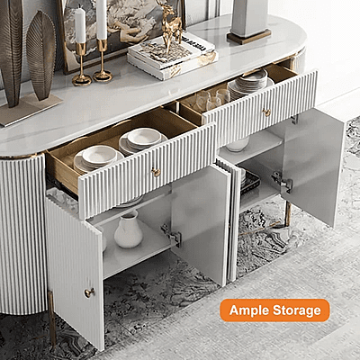 Vikinterio 55.1" Modern Marble Top Buffet & Sideboard Vikinterio 55.1" Modern Marble Top Buffet & Sideboard