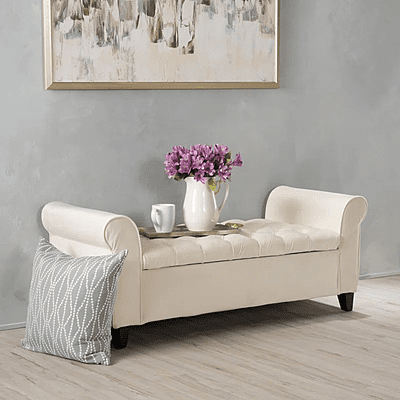 Vikinterio Norway Armed Storage Bench Vikinterio Norway Armed Storage Bench