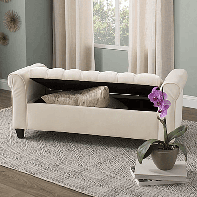 Vikinterio Norway Armed Storage Bench Vikinterio Norway Armed Storage Bench