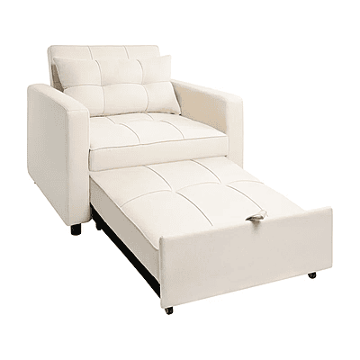 Vikinterio 3 in 1 Convertible Chair Bed, Lounger Sleeper Chair Bed, Linen Sofa Bed Sleeper Armchair Vikinterio 3 in 1 Convertible Chair Bed, Lounger Sleeper Chair Bed, Linen Sofa Bed Sleeper Armchair
