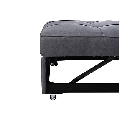Vikinterio 3 in 1 Convertible Chair Bed, Lounger Sleeper Chair Bed in Gray Linen Fabric Vikinterio 3 in 1 Convertible Chair Bed, Lounger Sleeper Chair Bed in Gray Linen Fabric