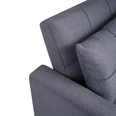 Vikinterio 3 in 1 Convertible Chair Bed, Lounger Sleeper Chair Bed in Gray Linen Fabric Vikinterio 3 in 1 Convertible Chair Bed, Lounger Sleeper Chair Bed in Gray Linen Fabric