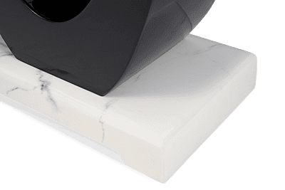 Vikinterio U Shape White Marble Coffee Table Vikinterio U Shape White Marble Coffee Table