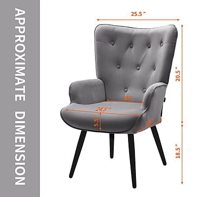 Vikinterio Upholstered Wingback Chair Vikinterio Upholstered Wingback Chair