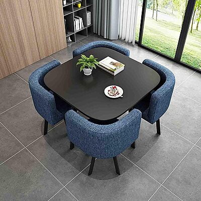 VIKINTERIO Maxico Space Saving Four Seater Dining Table Set VIKINTERIO Maxico Space Saving Four Seater Dining Table Set