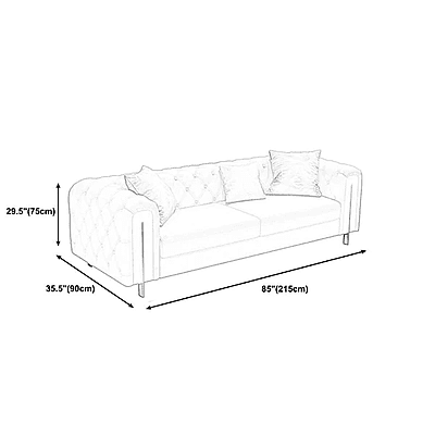 Tufted Split-Back Tuxedo Arm Chesterfield Sofa for Living Room Tufted Split-Back Tuxedo Arm Chesterfield Sofa for Living Room