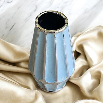 Greyish blue with Silver Strips