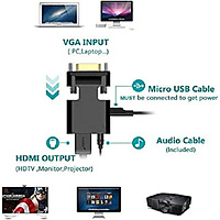 Vga M To Hdmi F Converter With Audio for PC, Monitor HDTV Laptop, Projector Vga M To Hdmi F Converter With Audio for PC, Monitor HDTV Laptop, Projector